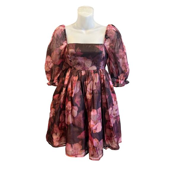 Flora babydoll mini dress - Picture 1 of 2